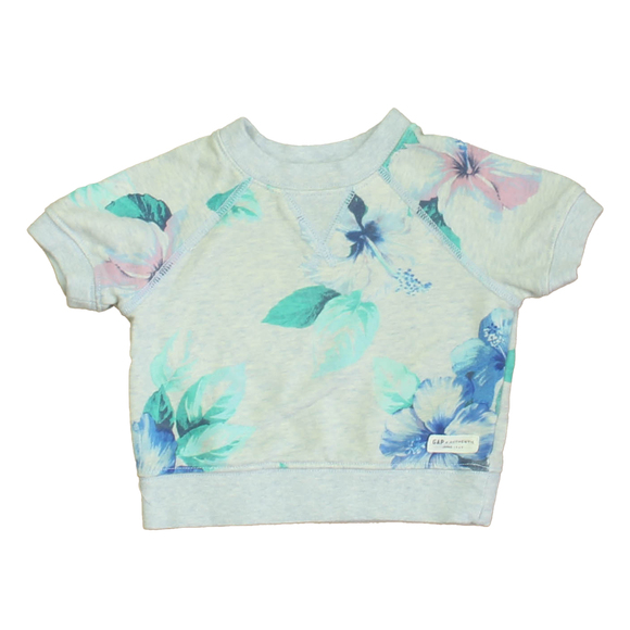 Gap Girls Gray | Green Short Sleeve Shirt size: 3-6 Months - Picture 2 of 2